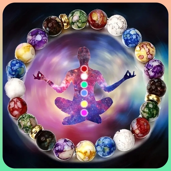 Relieve Anxiety Mandala Yoga Colorful Energy Bracelet, new in package - Picture 3 of 6